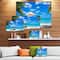 Designart - Turquoise Beach with Chairs - Seashore Photo Canvas Print